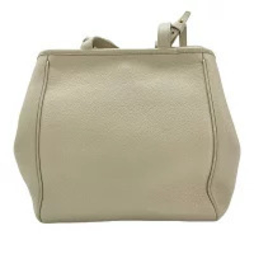 Celine Cream Beige Fold Cabas Leather Handbag Cream Tan